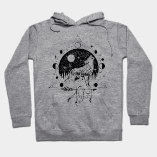 Hipster wolf  transparant Hoodie